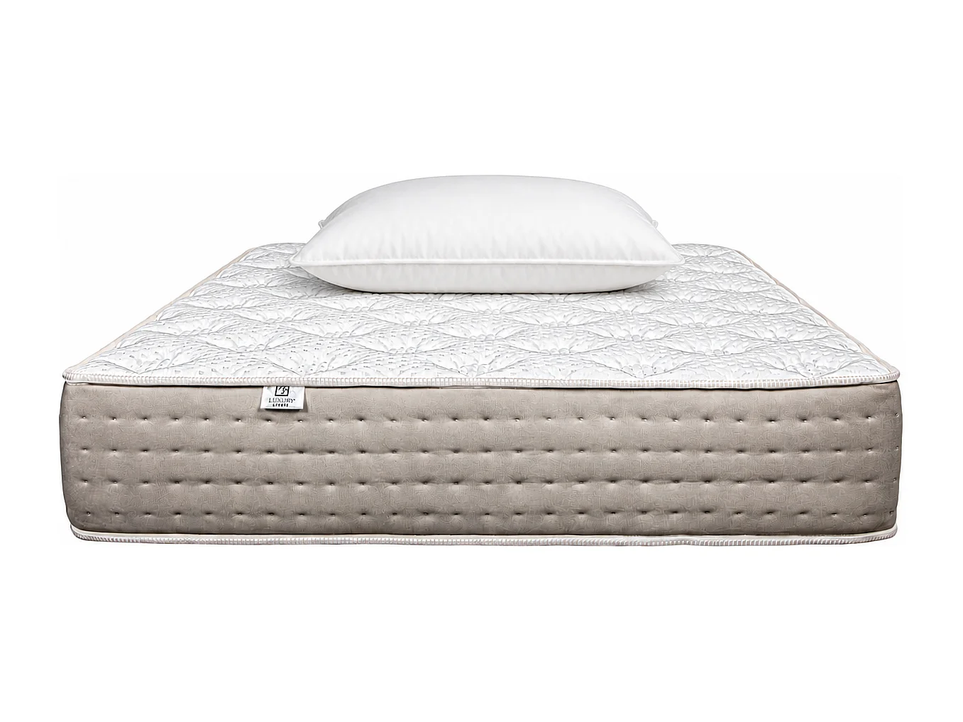 Matelas Dreamlux, 27 cm , ressorts ensachés, mousse haute densité, indépendance du couchage, réversible + oreiller(s)