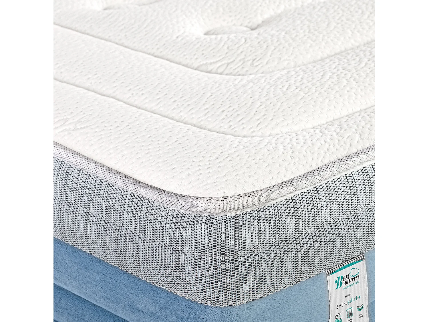 Matelas BestRoyal, 27cm, ressorts ensachés, mousse haute densité, indépendance du couchage