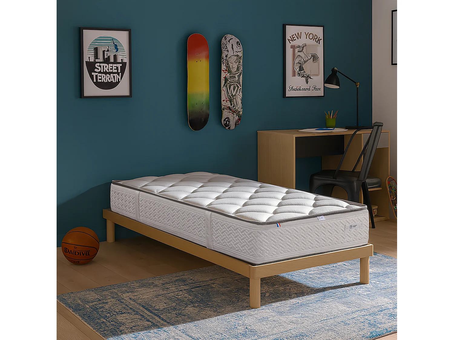 Matelas Iris, 20cm, mousse haute densité, indépendance du couchage, réversible