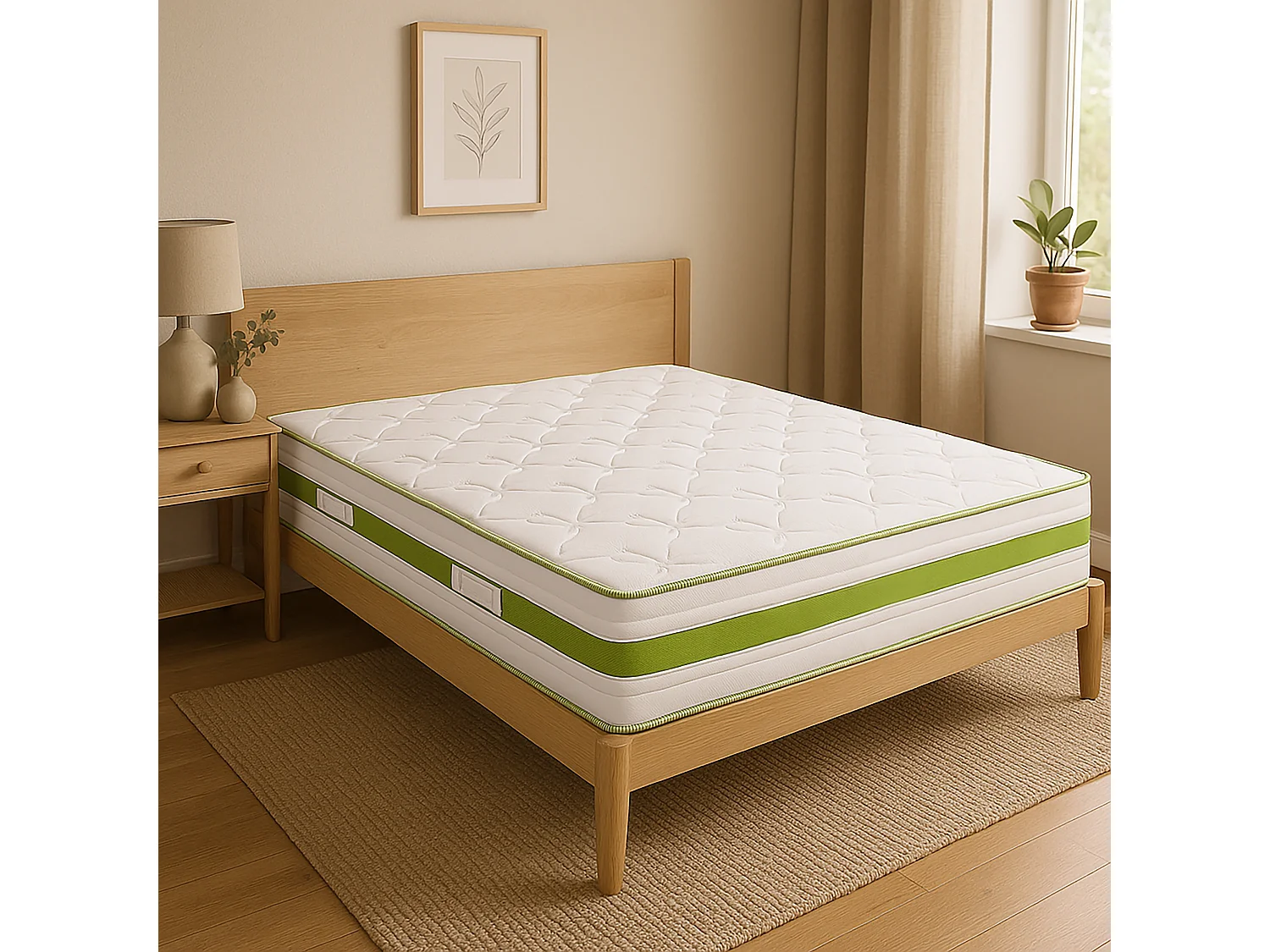 Matelas Rêverie, 30 cm, mousse haute densité, ferme, réversible + oreiller(s)