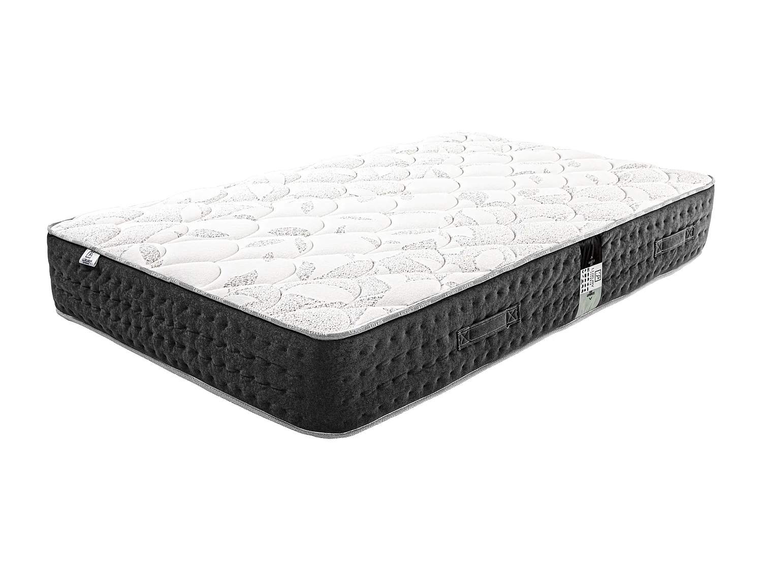 Matelas Sérénité, 27cm, Ressorts Ensachés, Mousse Haute Densité, ergonomique, Soutien très ferme + oreiller(s) + couette