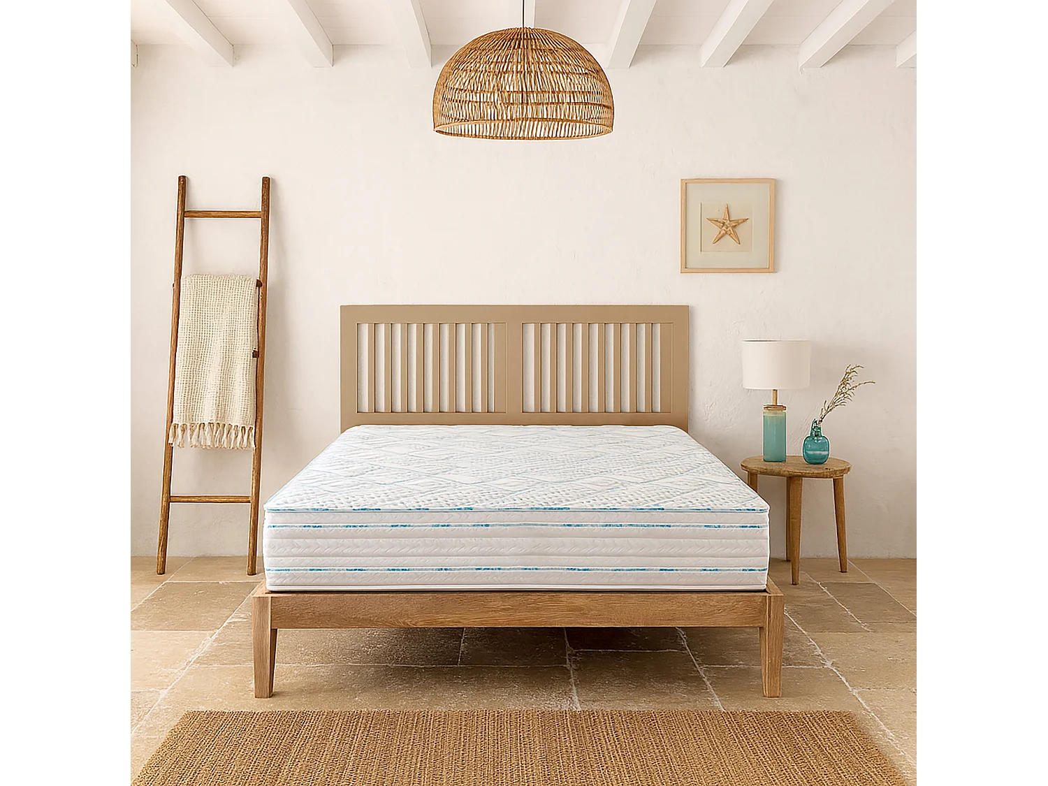 Matelas Thermotec, 22 cm, mousse haute densité, ferme, indépendance du couchage, réversible