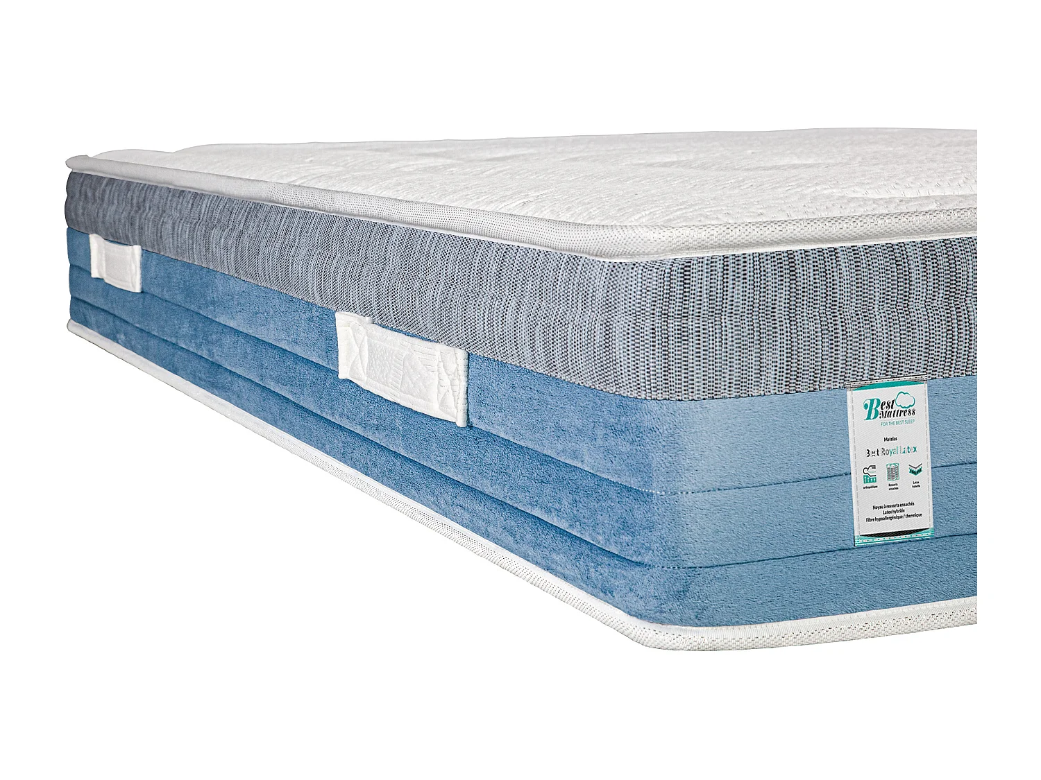 Matelas BestRoyal, 27cm, ressorts ensachés, mousse haute densité, indépendance du couchage
