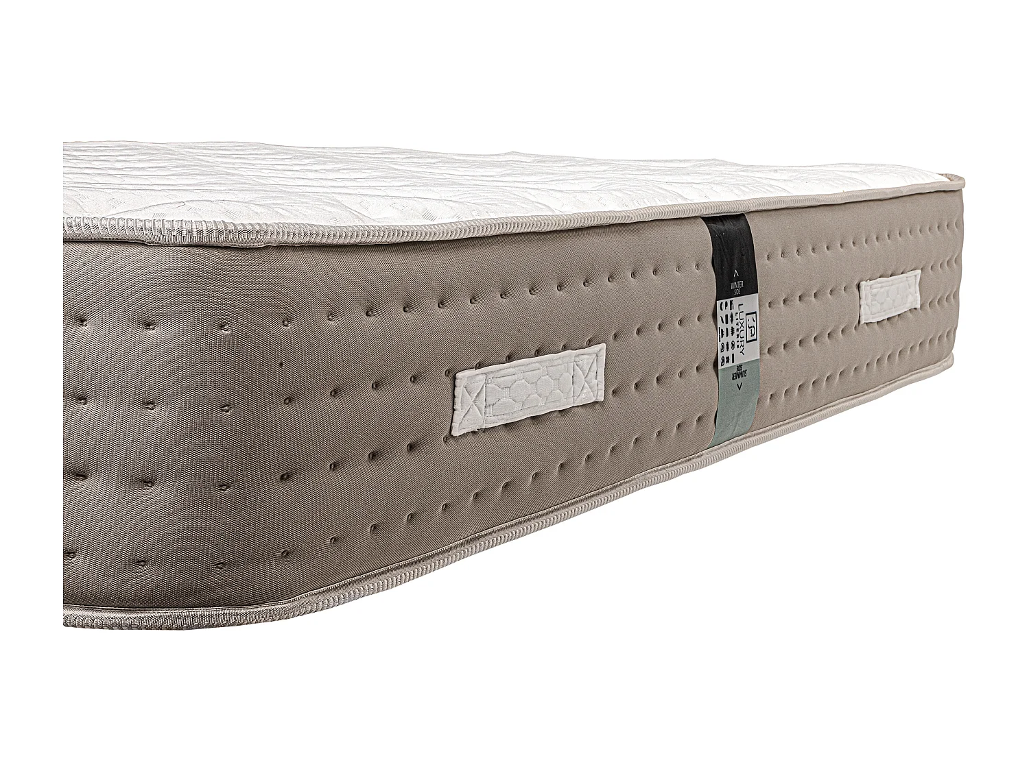 Matelas Dreamlux, 27 cm , ressorts ensachés, mousse haute densité, indépendance du couchage, réversible