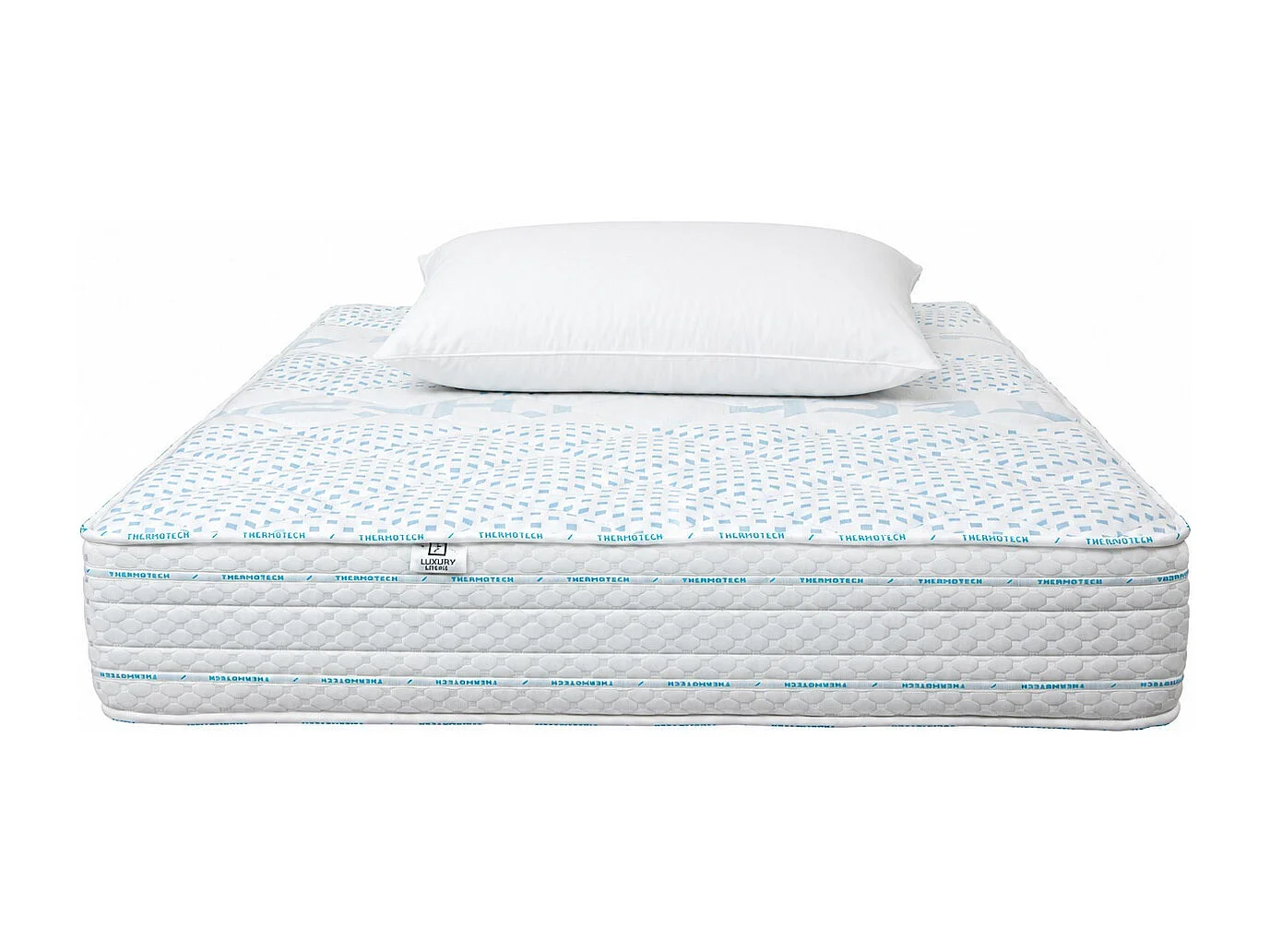Matelas Thermotec, 22 cm, mousse haute densité, ferme, réversible + oreiller(s)