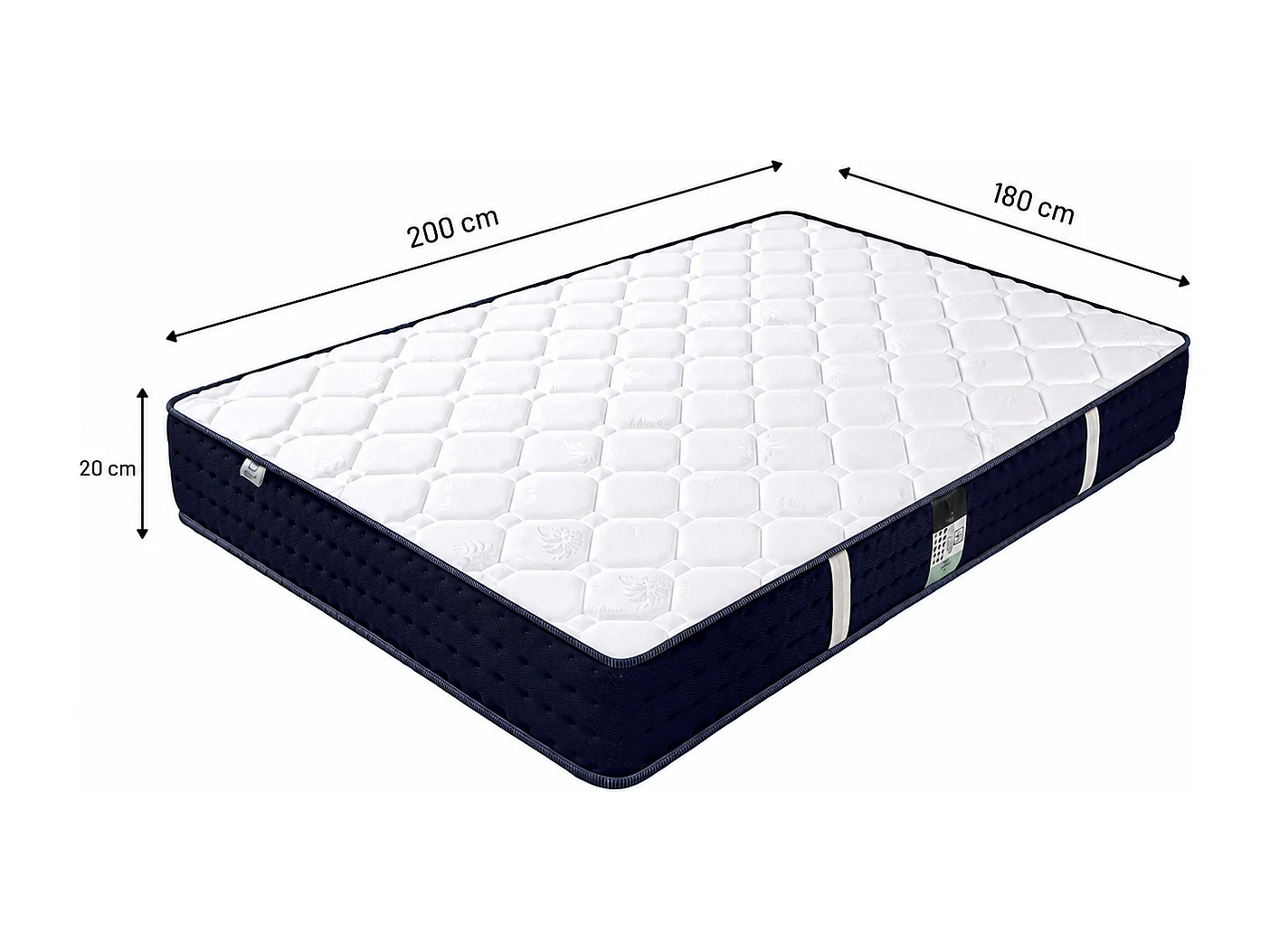 Matelas Zen Ciel, 20 cm, mousse haute densité, ferme, indépendance du couchage, réversible