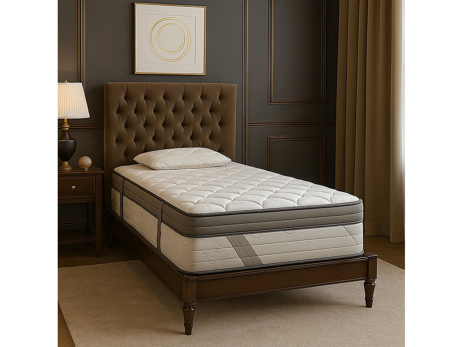 Matelas Timeless, 26cm, mousse haute densité, ferme, indépendance du couchage, réversible