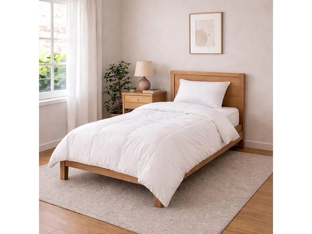 Matelas Sublime, 20 cm, mousse haute densité, ferme, réversible + oreiller(s) + couette