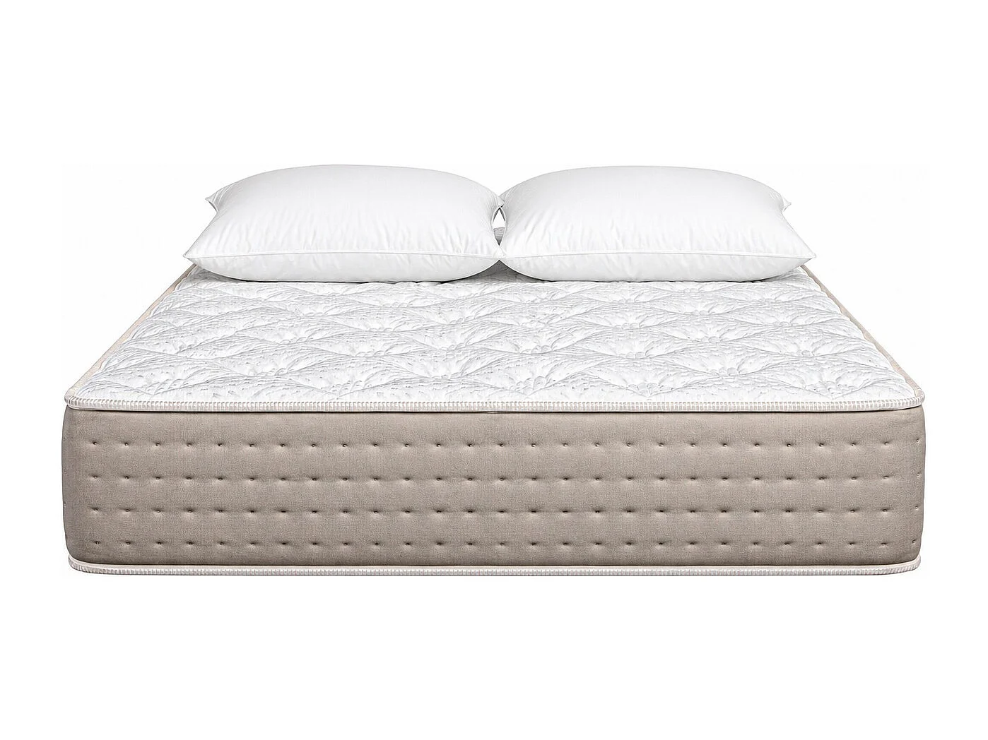 Matelas Dreamlux, 27 cm , ressorts ensachés, mousse haute densité, indépendance du couchage, réversible + oreiller(s)