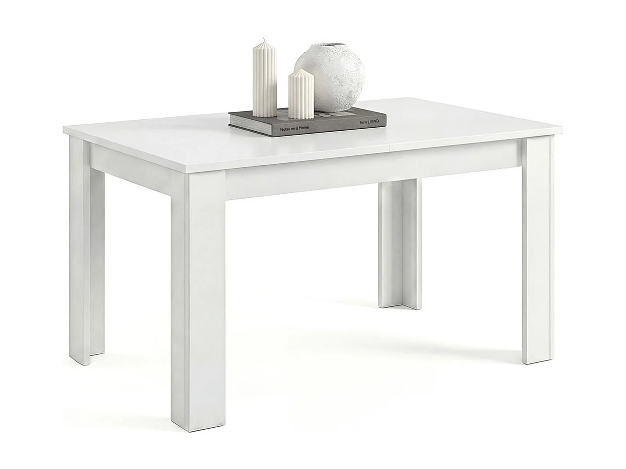 Mesa de comedor extensible Danna Artik White (Branco mate)