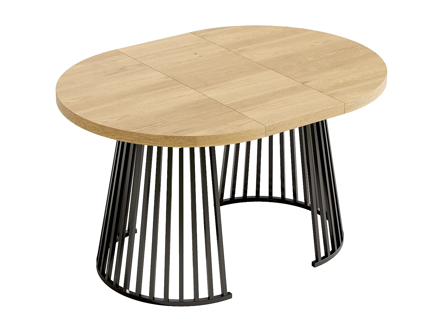 Table à manger extensible - 100/138/176 x 100 x 76 cm - pour 4 à 8 personnes - style minimaliste - MDF - naturel