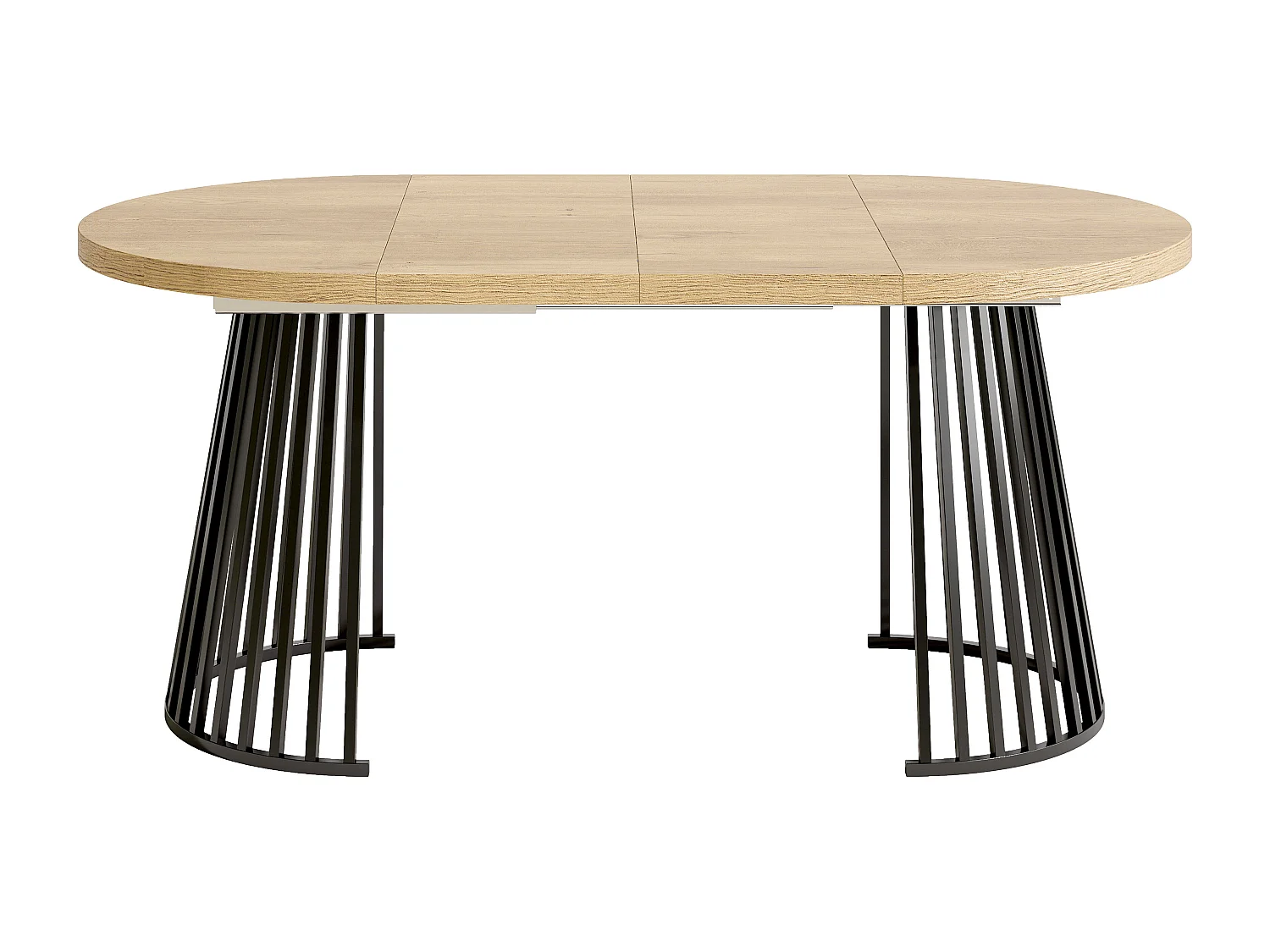 Table à manger extensible - 100/138/176 x 100 x 76 cm - pour 4 à 8 personnes - style minimaliste - MDF - naturel