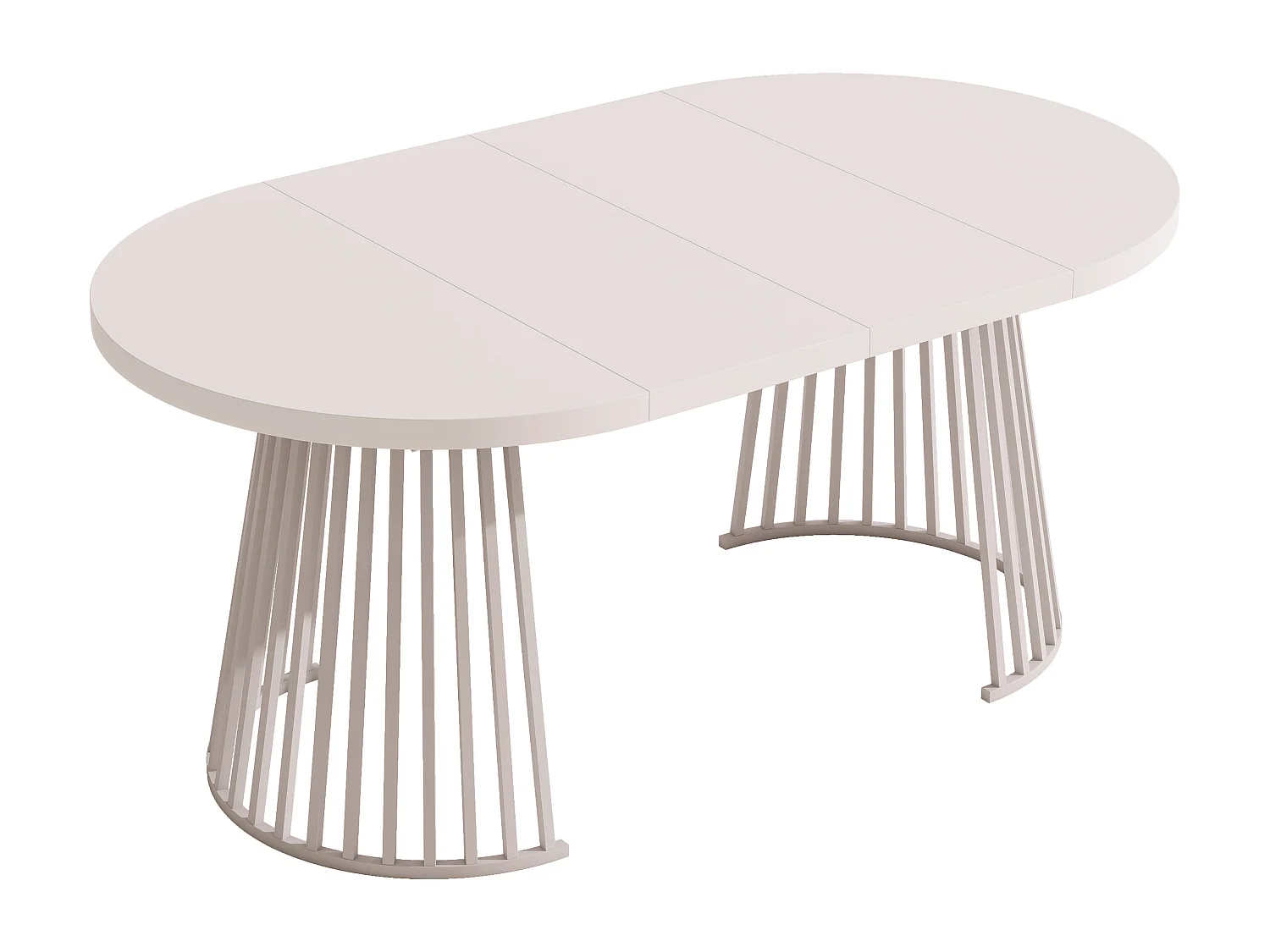 Table de salle à manger extensible 100/138/176x100 cm - Idéale pour 4 à 8 personnes - Plateau épais - Beige