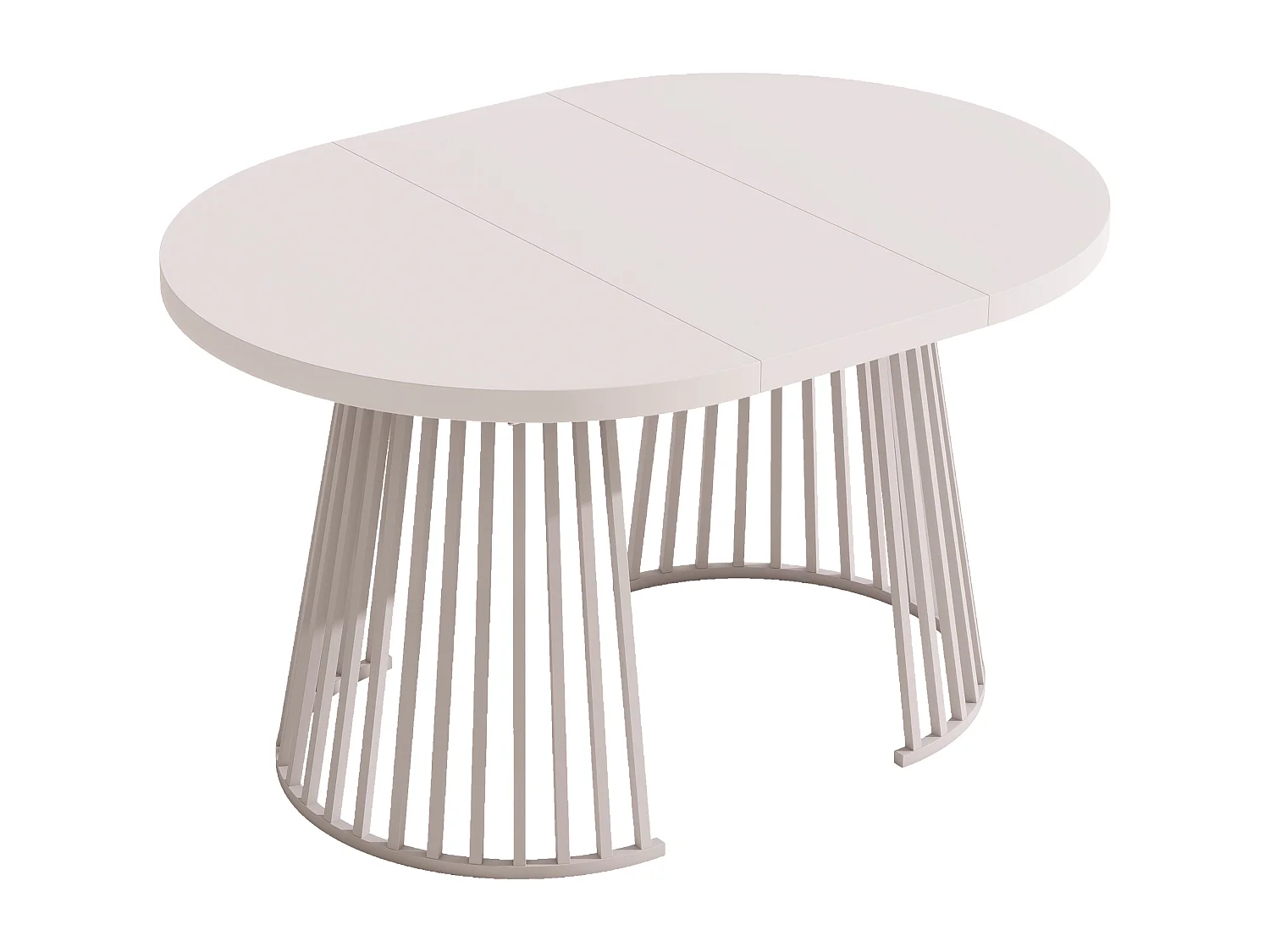 Table de salle à manger extensible 100/138/176x100 cm - Idéale pour 4 à 8 personnes - Plateau épais - Beige