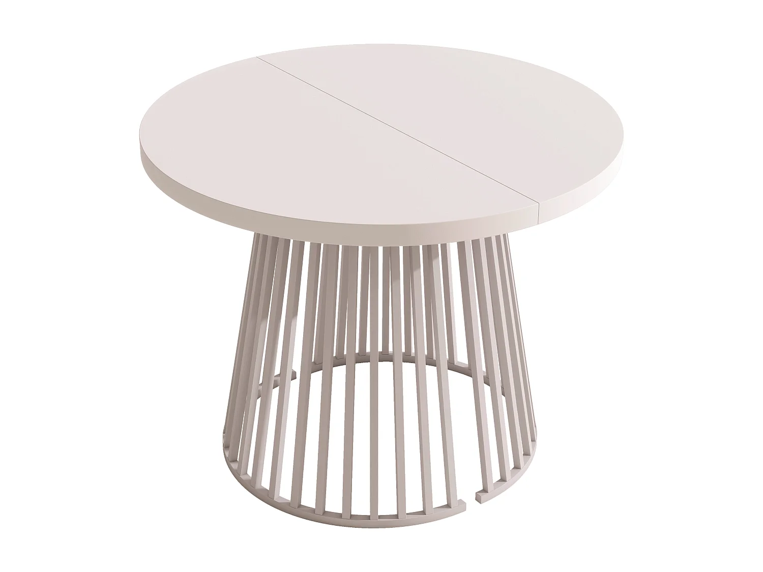 Table de salle à manger extensible 100/138/176x100 cm - Idéale pour 4 à 8 personnes - Plateau épais - Beige
