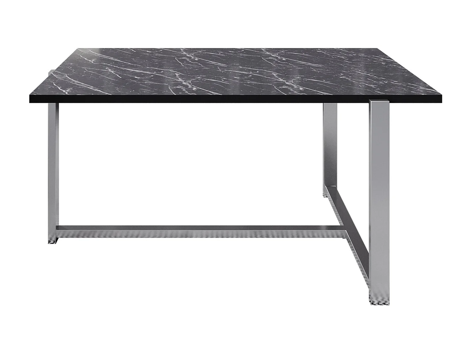 Decorotika Merideths Marble Effect Metal Coffee Table for Living Room and Office