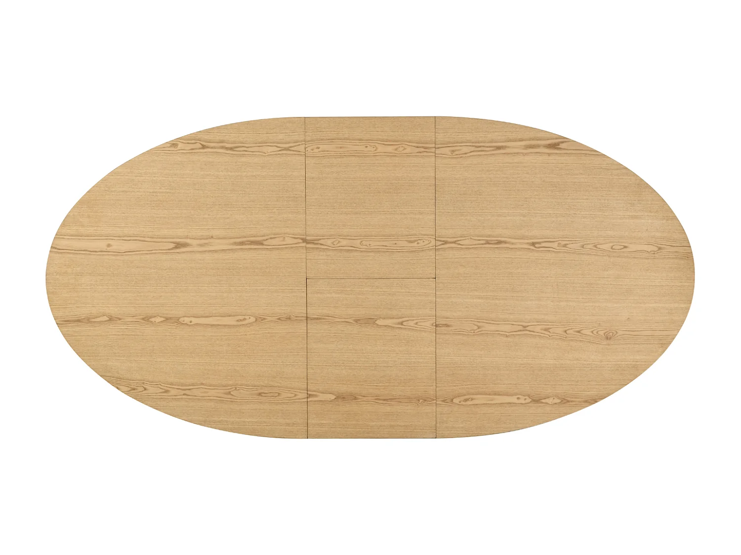 Table à manger Ovana - Extensible avec plateau et piétement en finition bois naturel 160 à 200 cm - Homeluxury