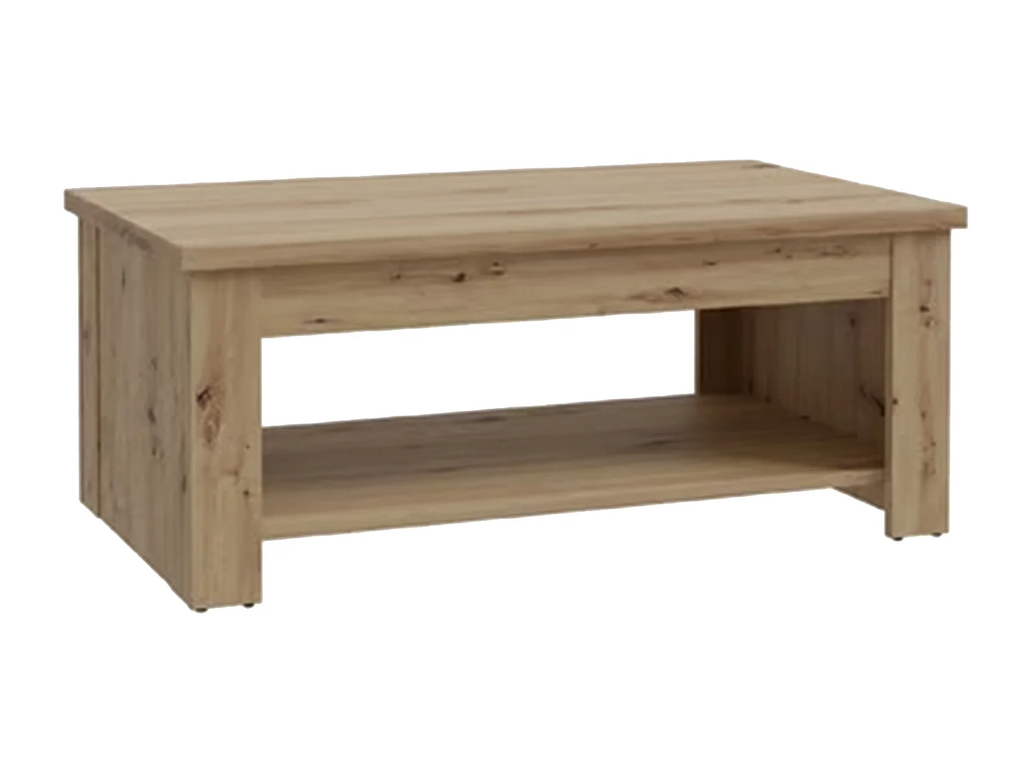 Mesa de centro elevable de 45-66x110x65 cm de madera en color roble artisan Dumi