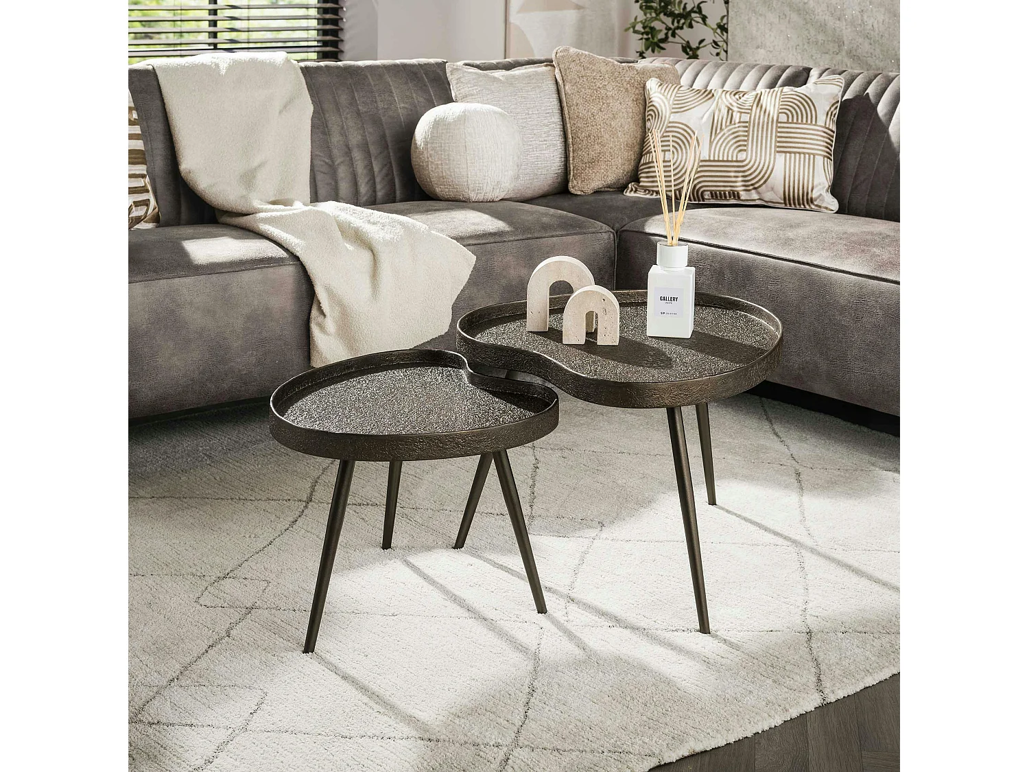 Table de salon vintage forme organique (lot de 2) RALF