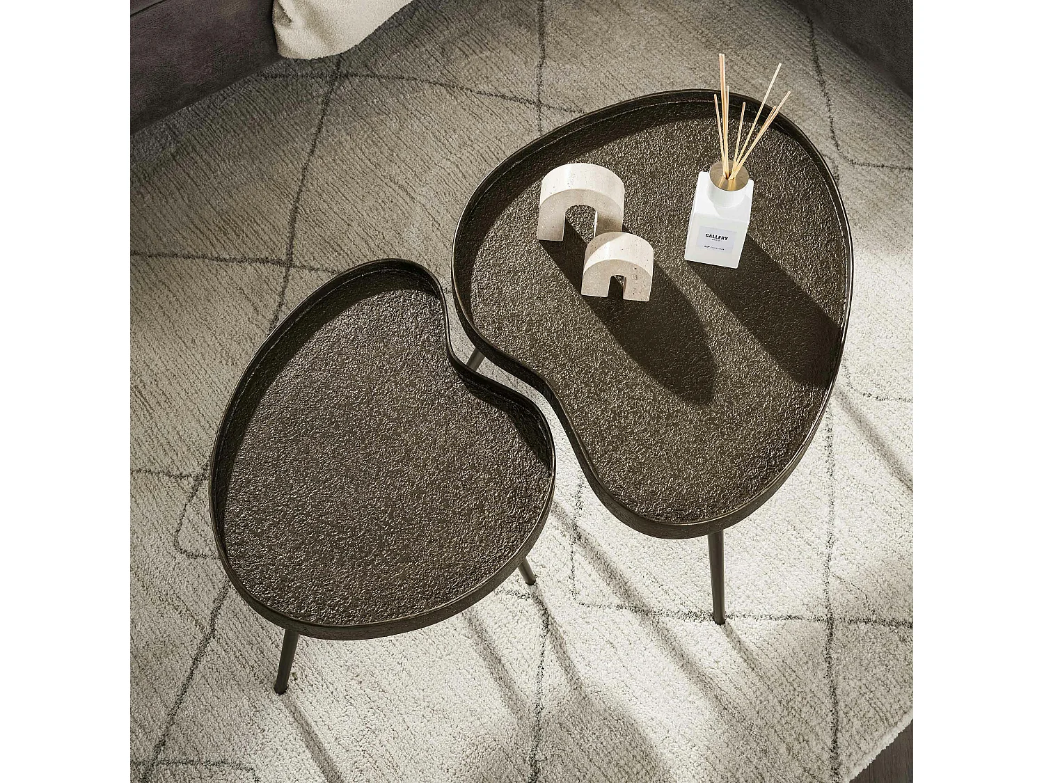 Table de salon vintage forme organique (lot de 2) RALF