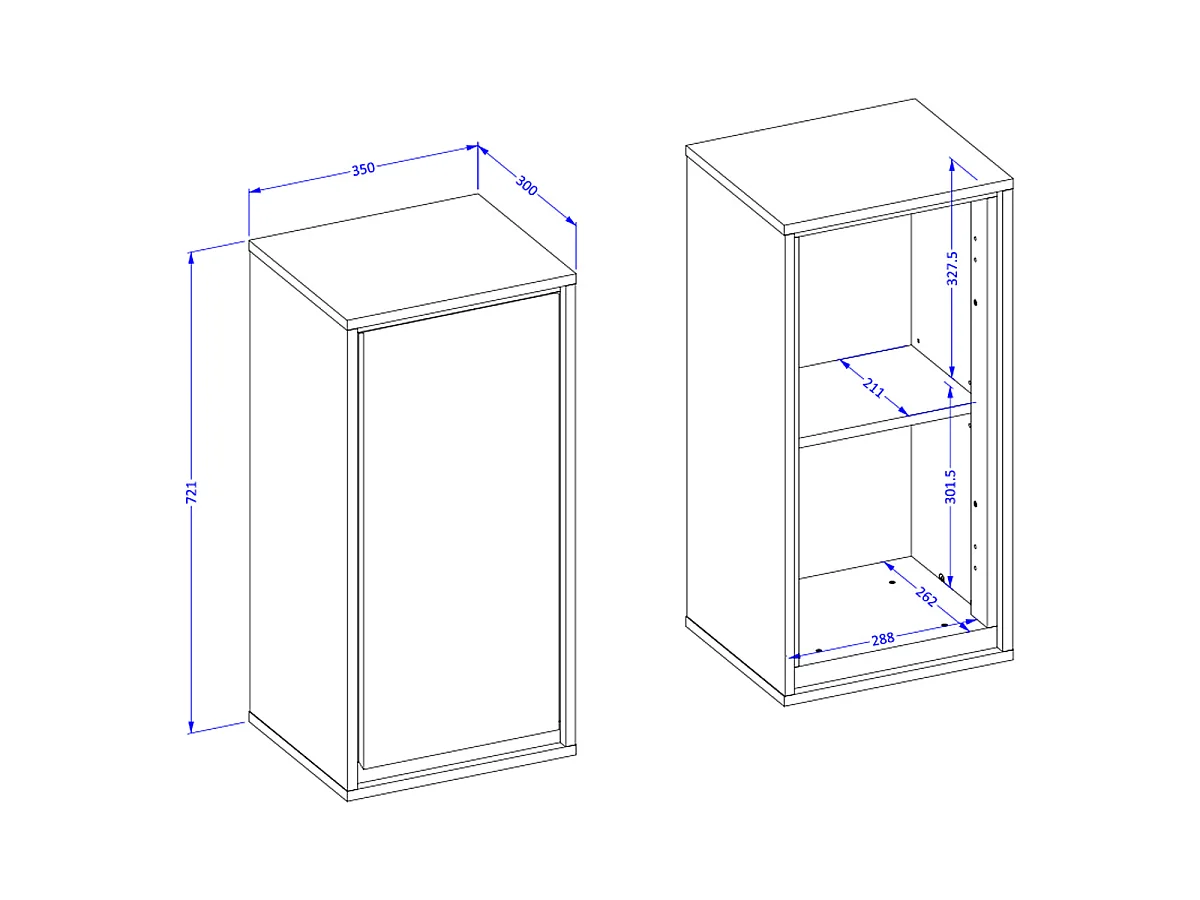 1-door wall cabinet Sophéa White