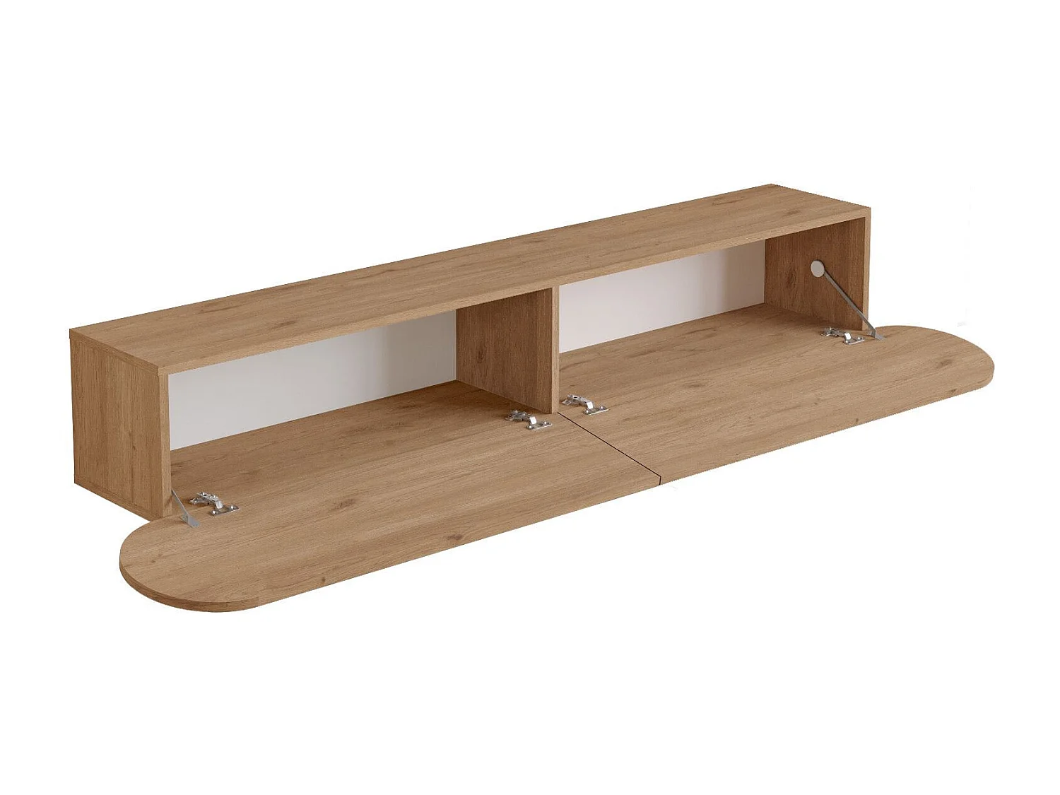 Meuble TV en bois "LUM1" - 180 x 31 x 29 cm - Beige