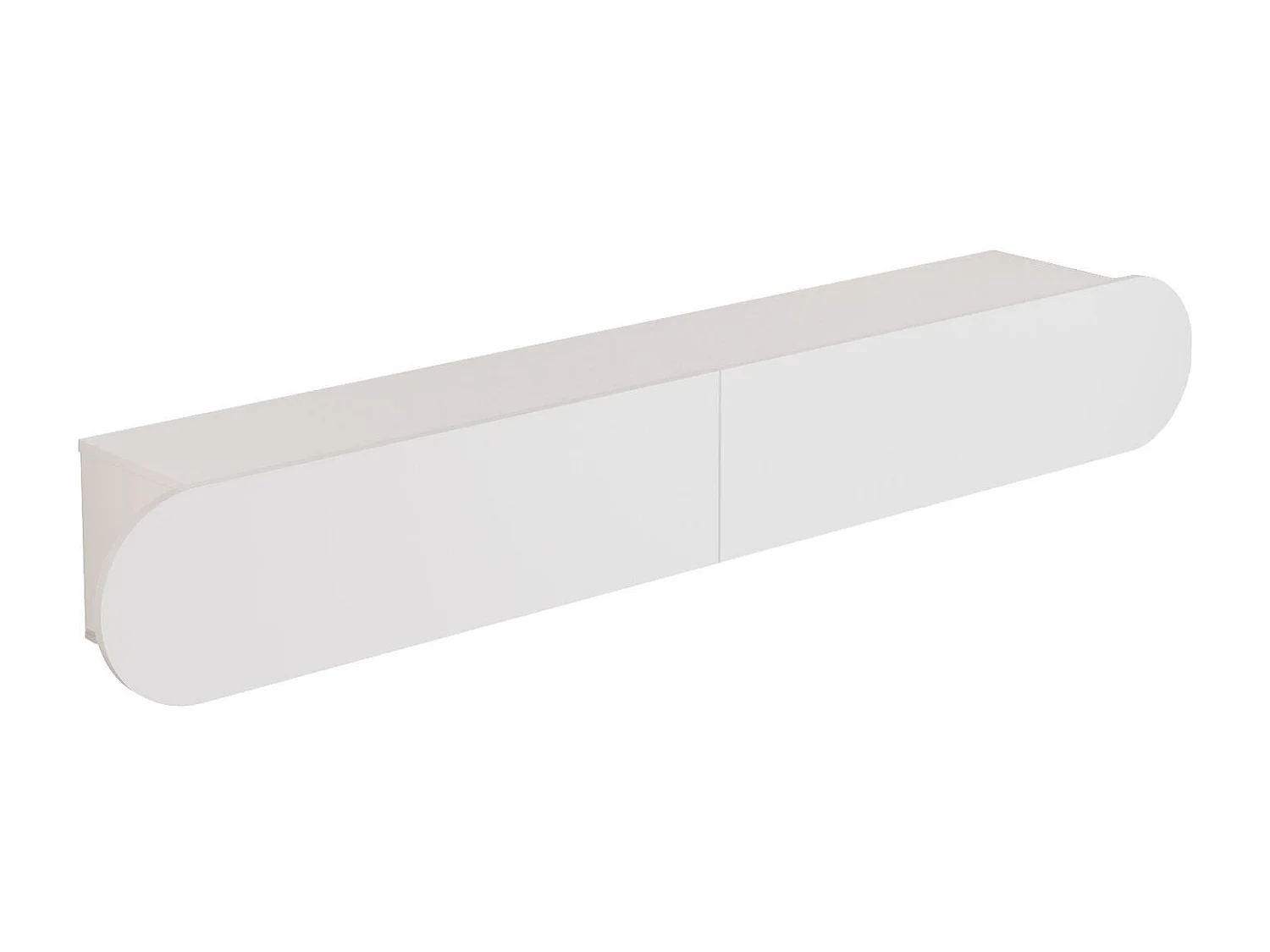 Meuble TV en bois "LUM1" - 180 x 31 x 29 cm - Blanc