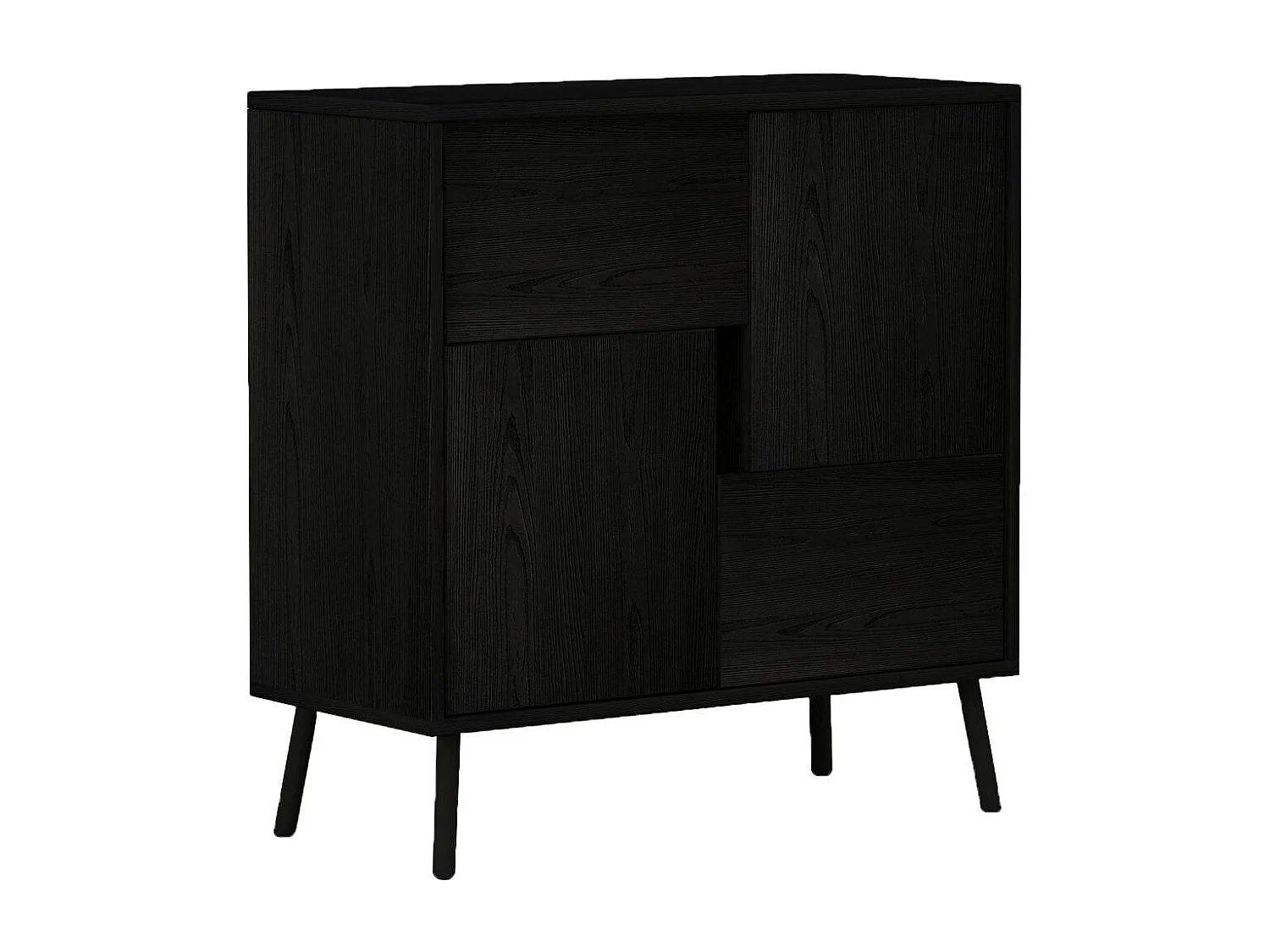 Armoire multifonction en bois "Darien" - 76.5 x 35 x 79.5 cm - Bois Noir