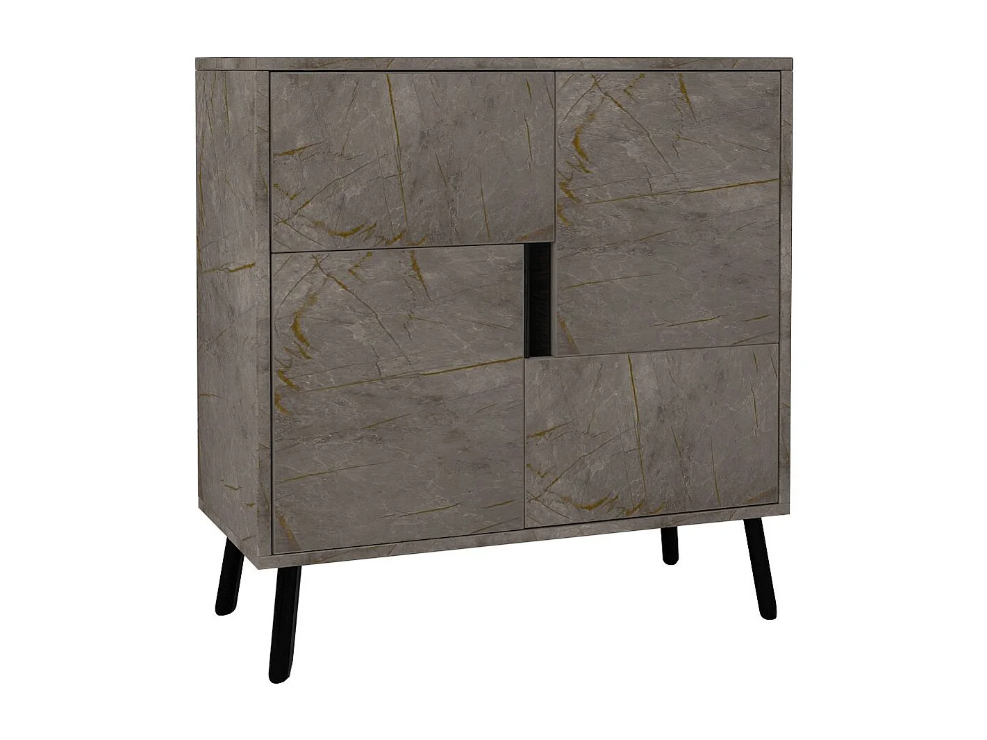 Armoire multifonction en bois "Darien" - 76.5 x 35 x 79.5 cm - Marbre