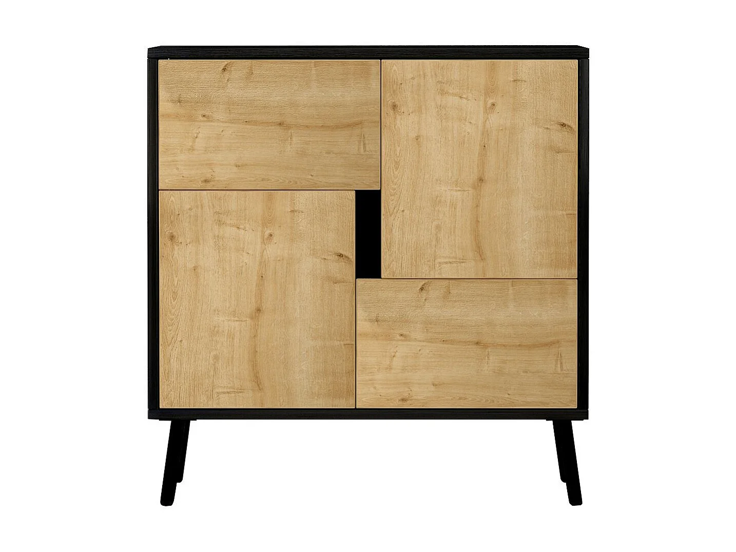 Armoire multifonction en bois "Darien" - 76.5 x 35 x 79.5 cm - Bois Noir