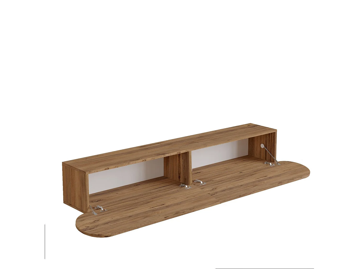 Meuble TV en bois "LUM1" - 180 x 31 x 29 cm - Marron
