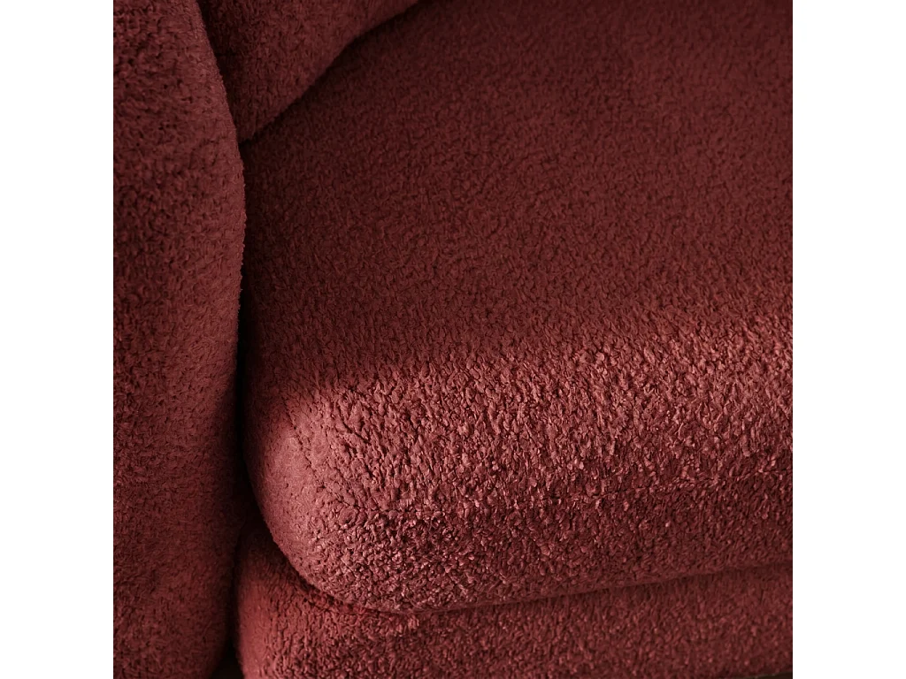 Canapé convertible 3 places tissu bordeaux L 243 x P 112 x H 66 cm - Sweeetch