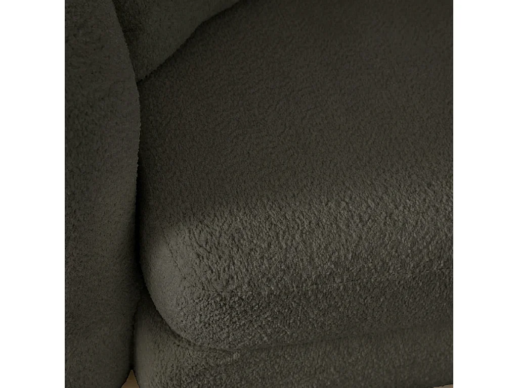 Canapé convertible 3 places en bouclette texturée kaki L 243 x P 112 x H 66 cm - Sweeetch