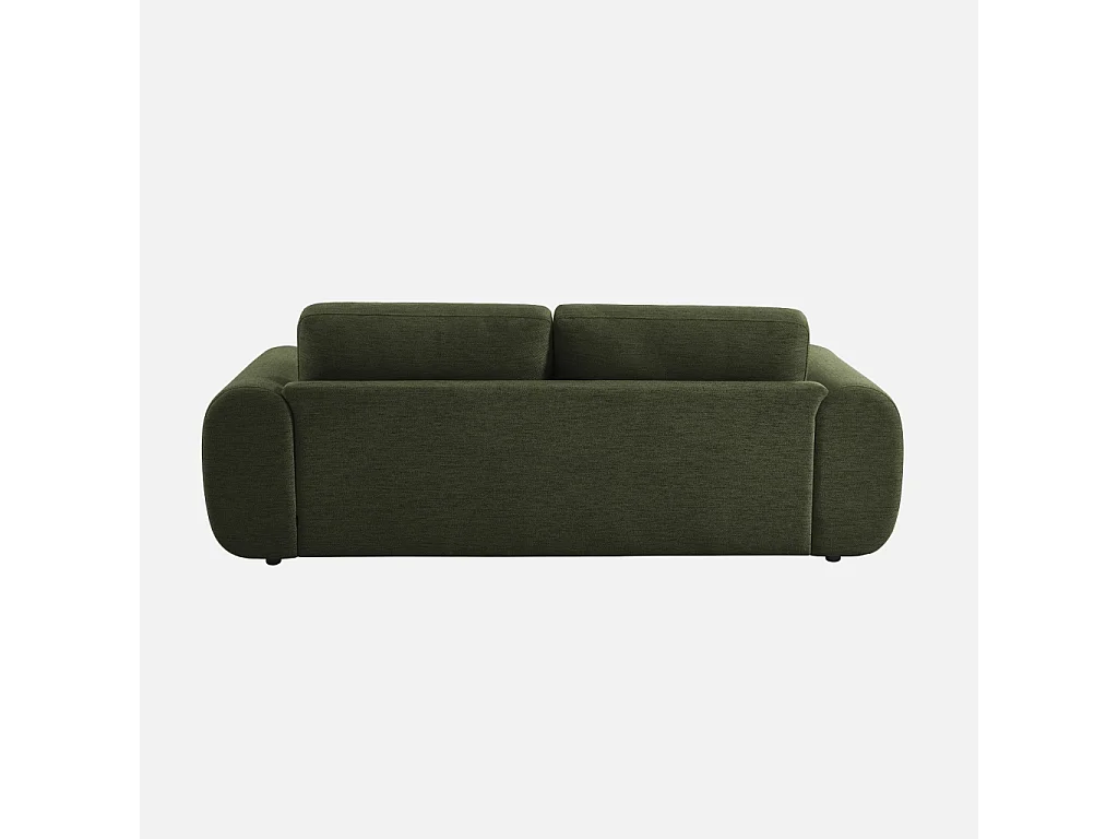 Divano in tessuto, 3 posti, verde kaki