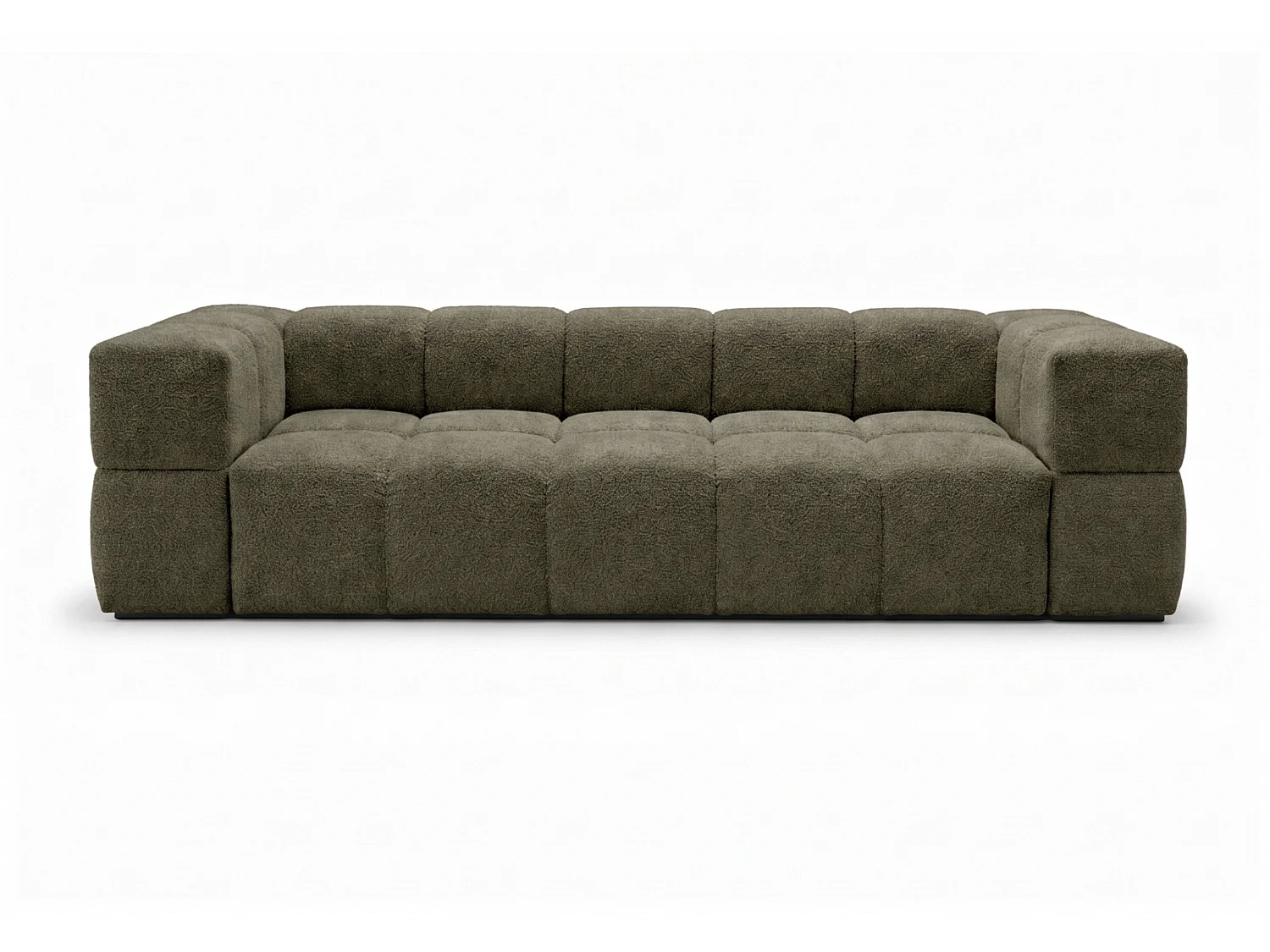 Canapé bubble VALLEY 3 places convertible – vert bouteille tissu bouclé luxueux, design moderne, confort maximal