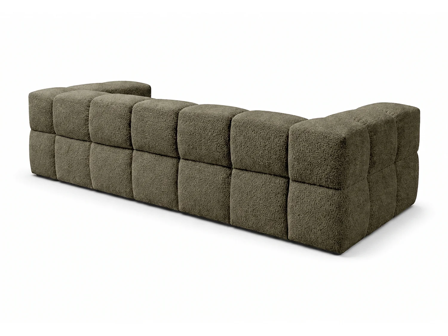 Canapé bubble VALLEY 3 places convertible – vert bouteille tissu bouclé luxueux, design moderne, confort maximal