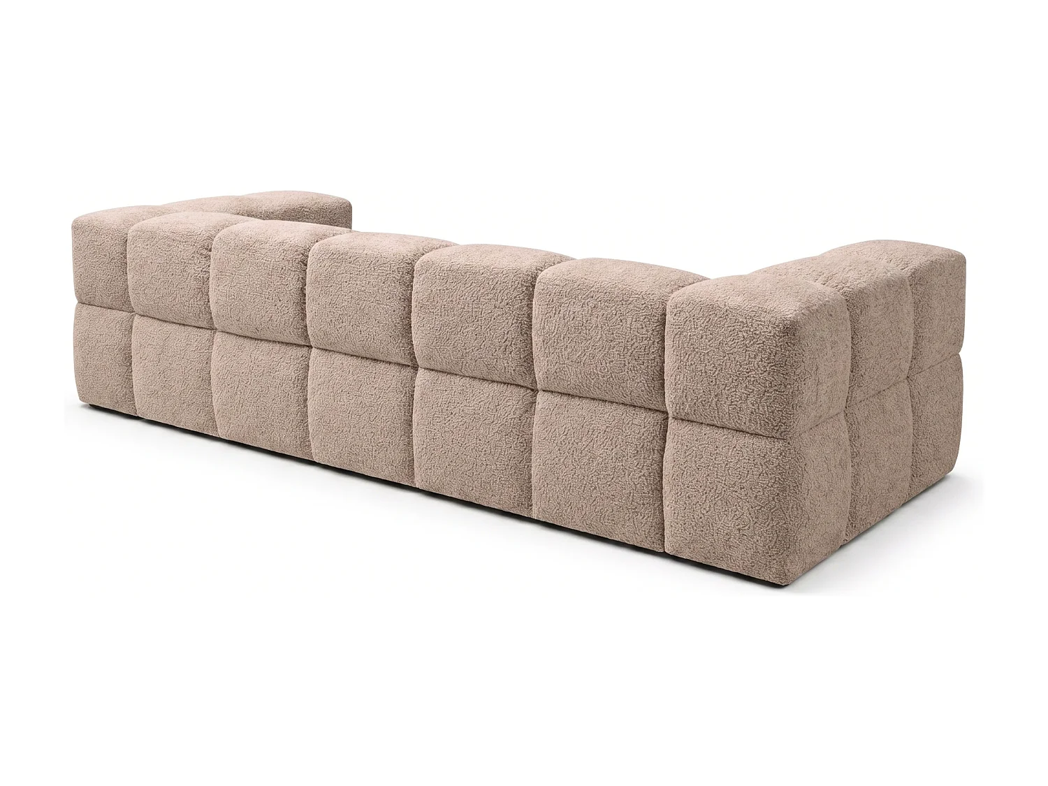 Canapé bubble VALLEY 3 places convertible – beige tissu bouclé luxueux, design moderne, confort maximal