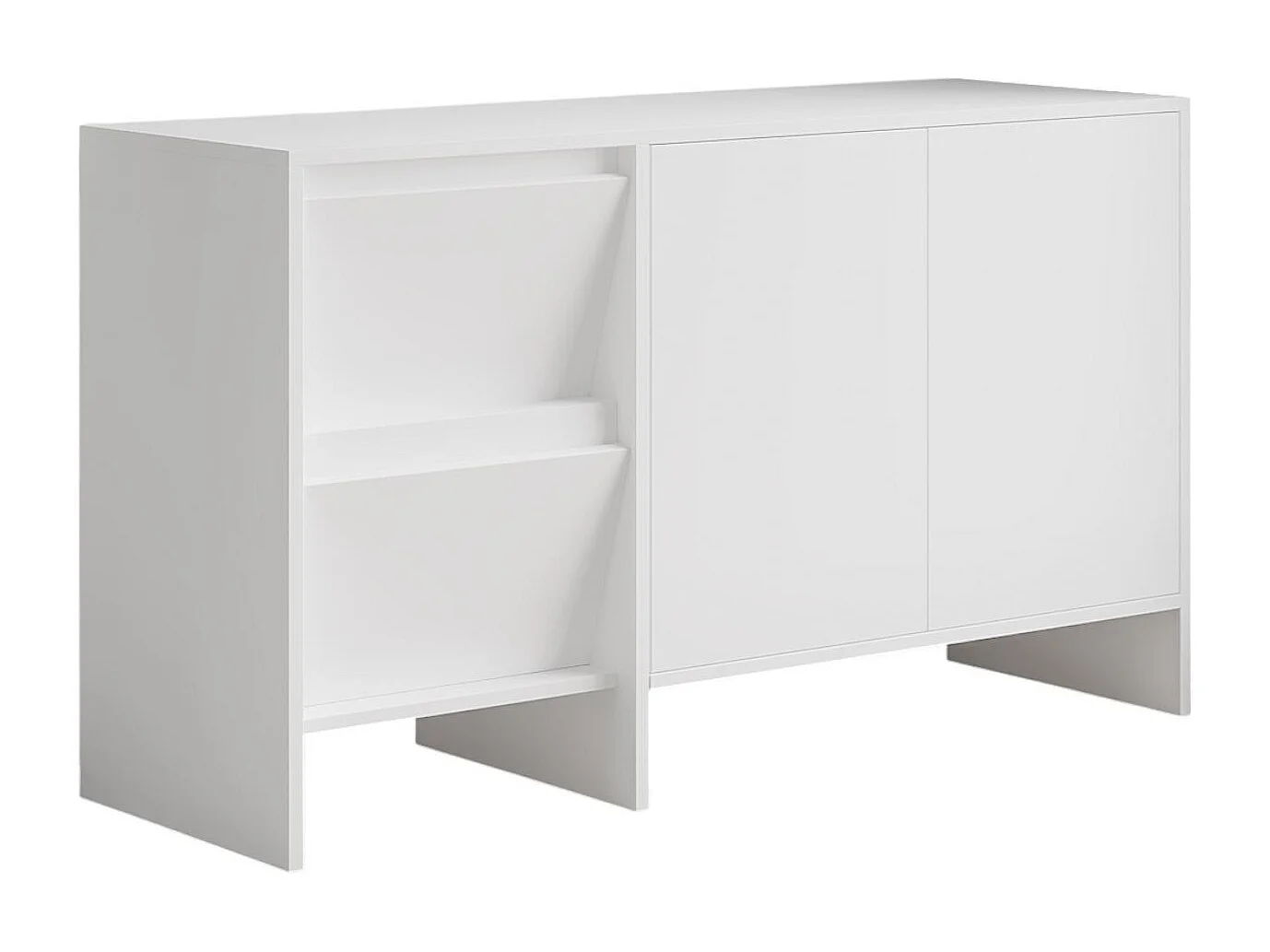 Buffet en bois "Laris 130" - 130 x 44 x 82 cm - Blanc