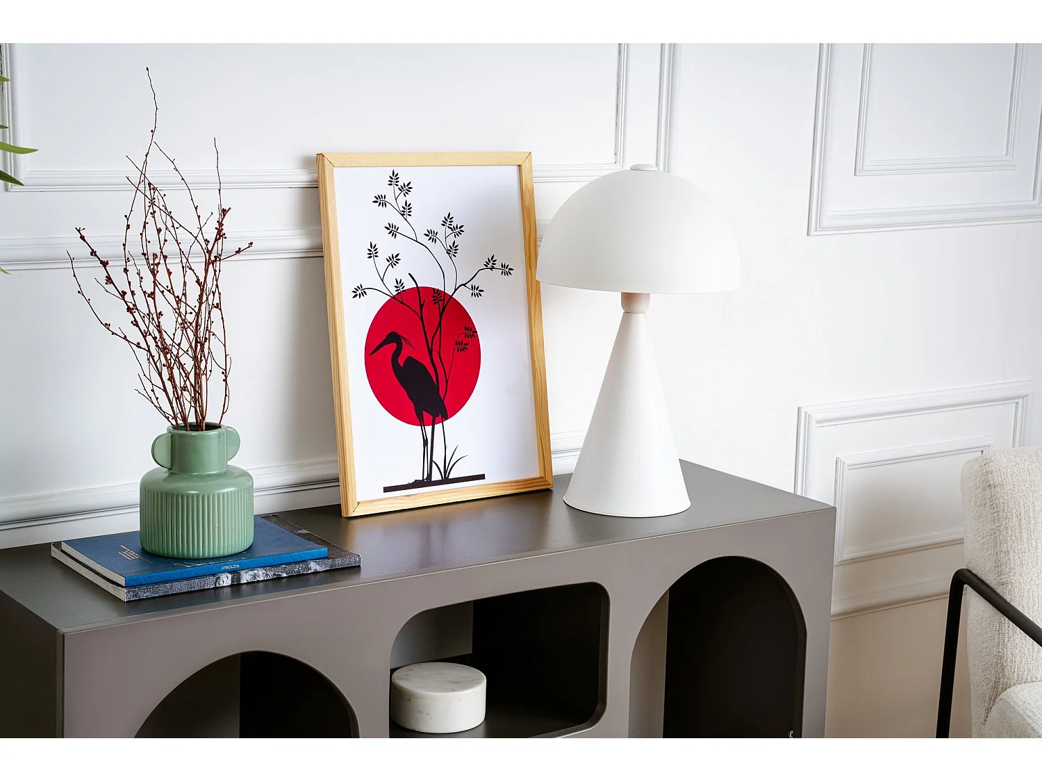 "Liva 120" Trä Credenza - Antracitgrå - Modern Design - Rymlig Förvaring - Högkvalitativt Hantverk