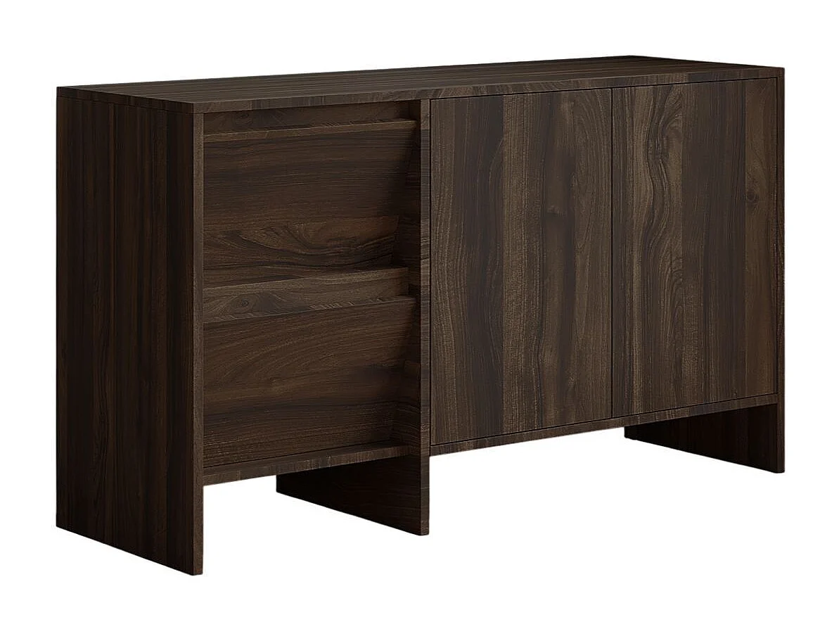 Buffet en bois "Laris 130" - 130 x 44 x 82 cm - Marron