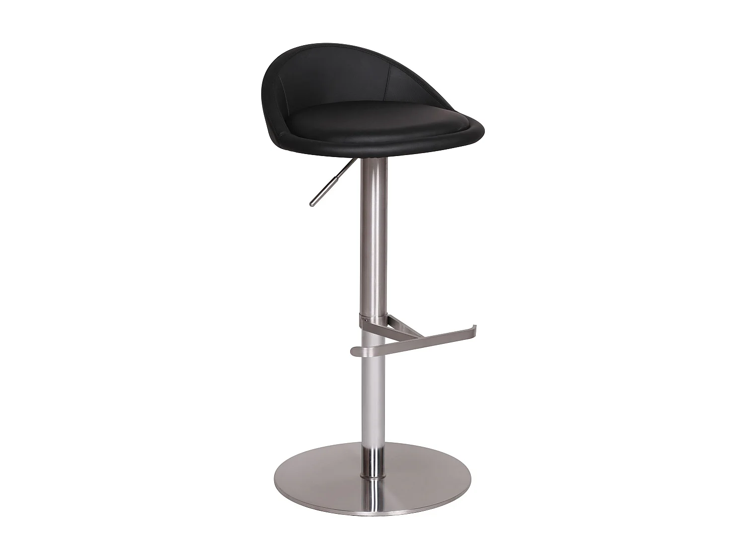 Barhocker WL1.281 Schwarz Edelstahl höhenverstellbare