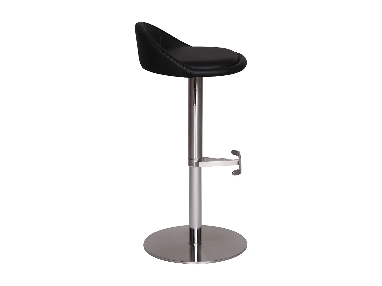 Barhocker WL1.281 Schwarz Edelstahl höhenverstellbare