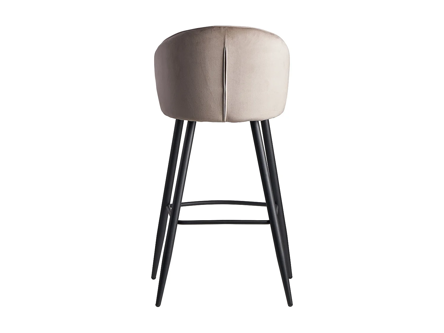 Barhocker Samt Beige Hocker mit Lehne 56x102,5x52,5 cm,