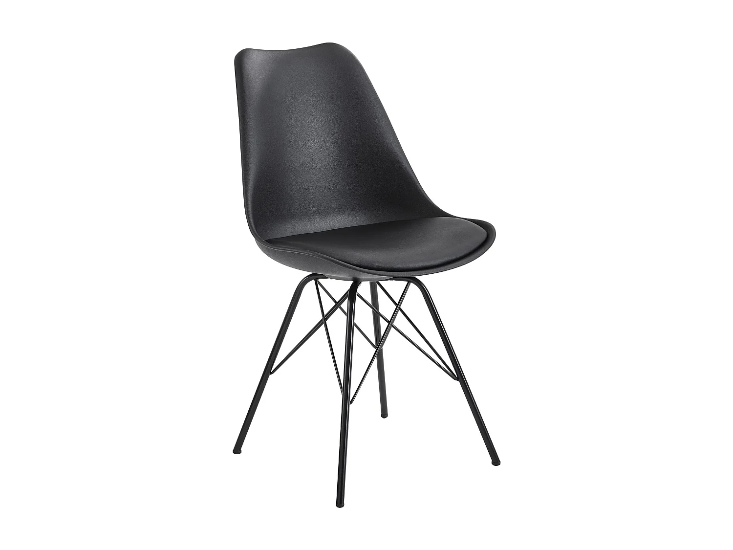 eetkamer  set van 2 zwarte keukenstoelen Scandinavisch