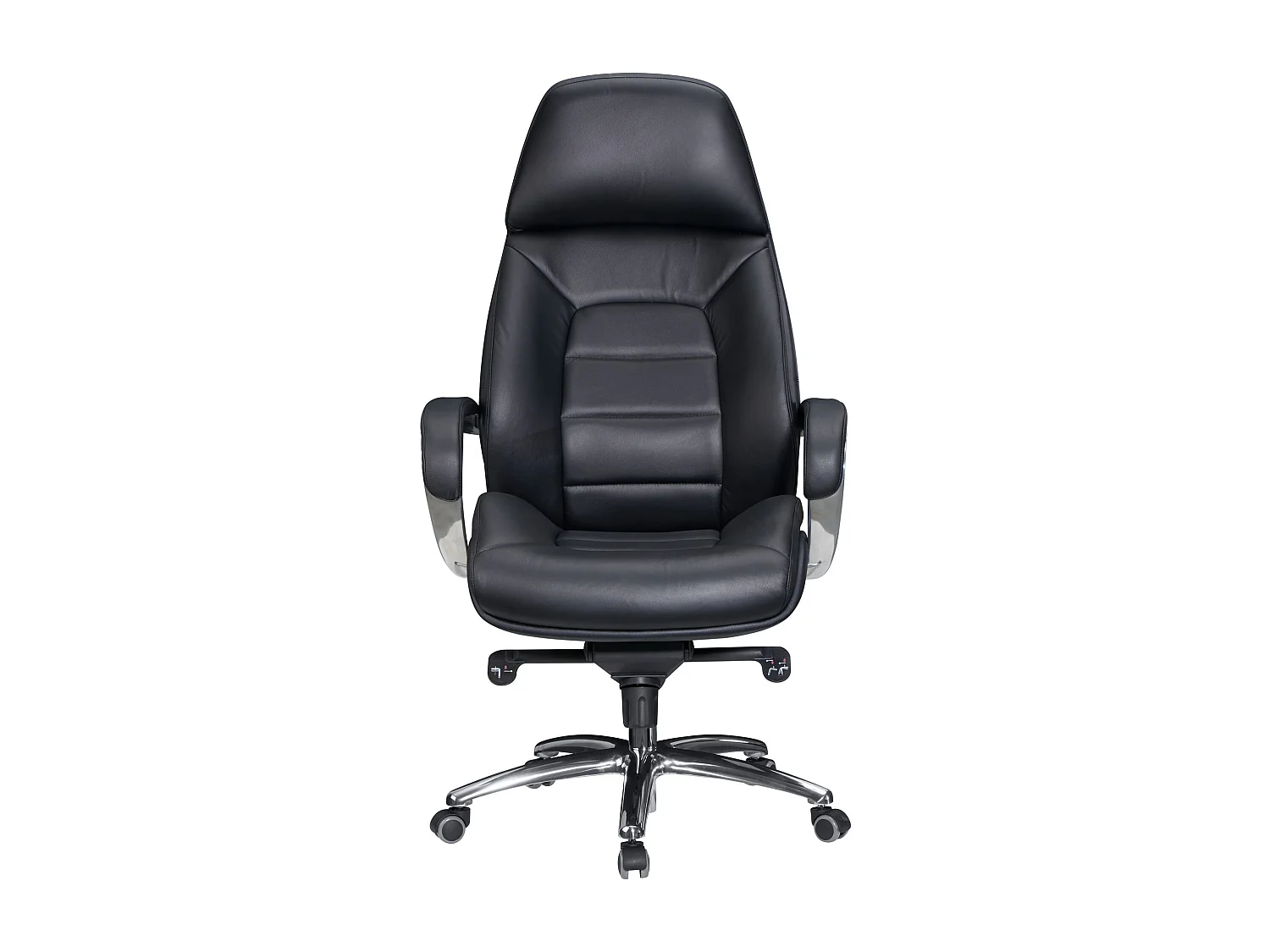 housse de chaise de bureau design en cuir véritable noir