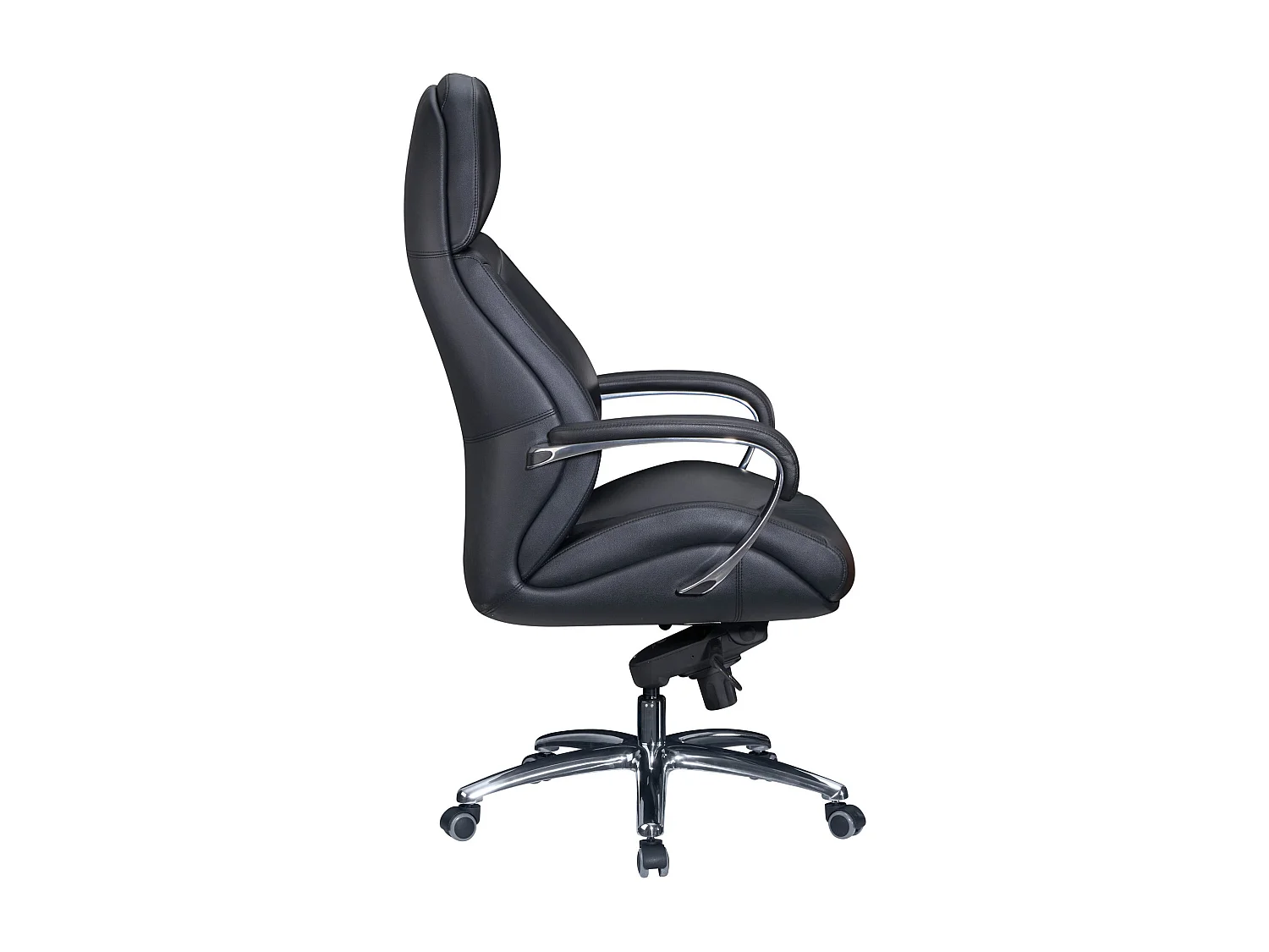 housse de chaise de bureau design en cuir véritable noir