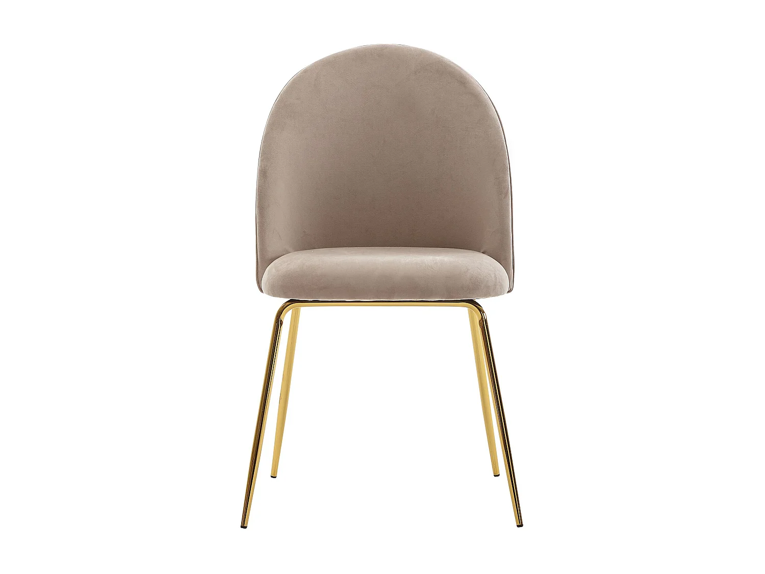 design eetkamerstoel set van 2 velours beige gestoffeerd