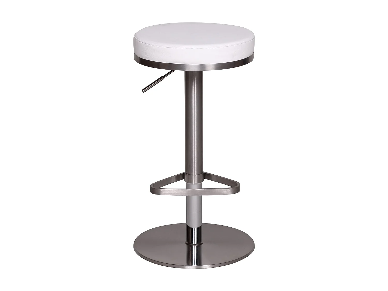 Barhocker WL1.294 Weiß Edelstahl höhenverstellbare
