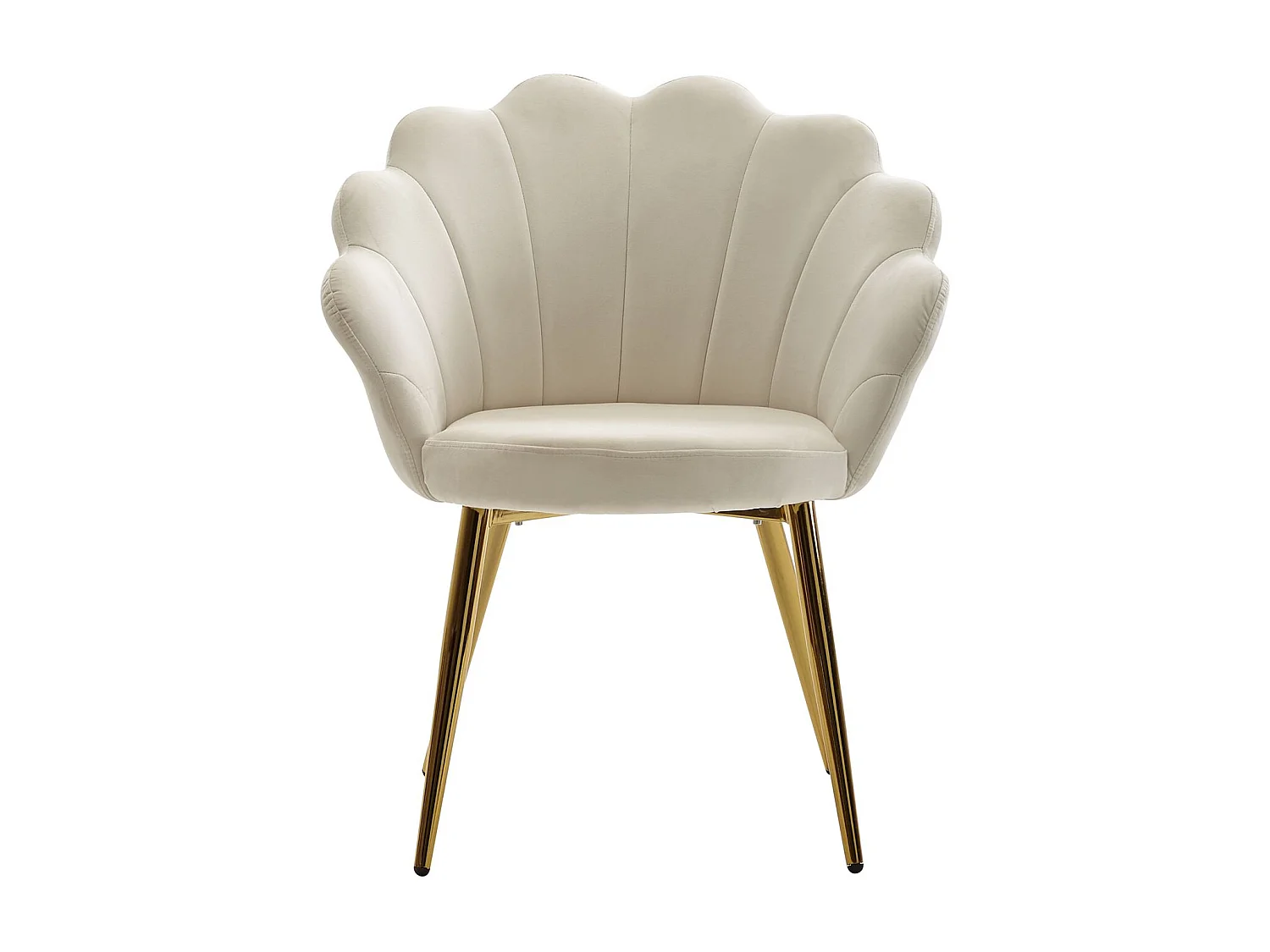 chaise de salle à manger tulipe velours blanc tapissé |