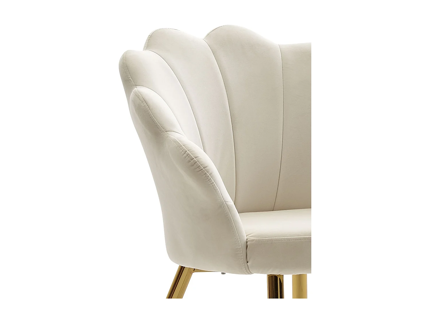 chaise de salle à manger tulipe velours blanc tapissé |